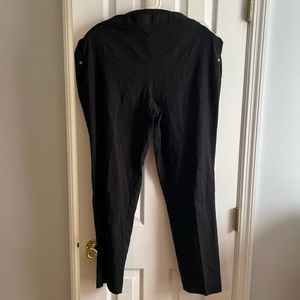 XL black dress slacks, NWOT, pull on waist/no buttons/zipper